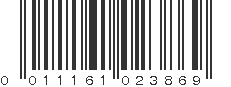 UPC 011161023869