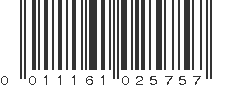 UPC 011161025757