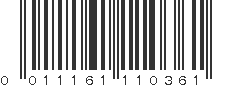 UPC 011161110361