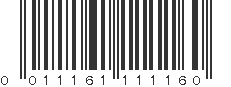 UPC 011161111160