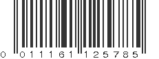 UPC 011161125785