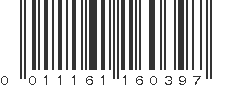 UPC 011161160397