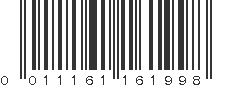 UPC 011161161998