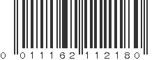 UPC 011162112180