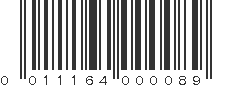 UPC 011164000089