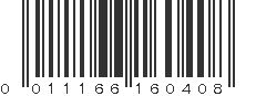 UPC 011166160408