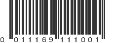 UPC 011169111001