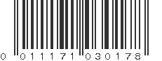 UPC 011171030178