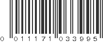 UPC 011171033995