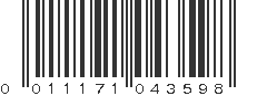 UPC 011171043598