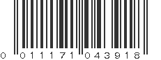 UPC 011171043918