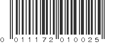 UPC 011172010025