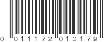 UPC 011172010179