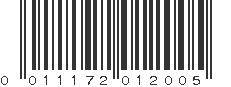 UPC 011172012005