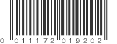 UPC 011172019202