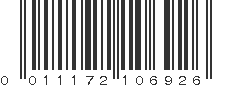 UPC 011172106926