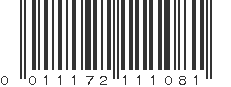 UPC 011172111081