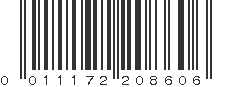 UPC 011172208606