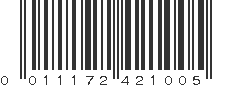 UPC 011172421005