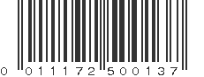 UPC 011172500137