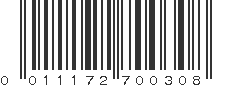 UPC 011172700308