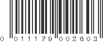 UPC 011179002603