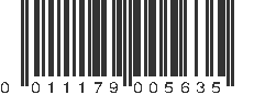 UPC 011179005635