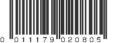 UPC 011179020805