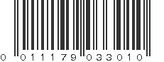 UPC 011179033010