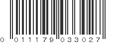 UPC 011179033027