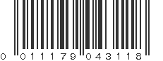 UPC 011179043118