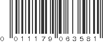 UPC 011179063581