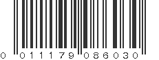 UPC 011179086030