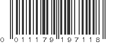 UPC 011179197118