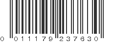 UPC 011179237630