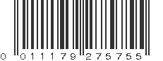 UPC 011179275755