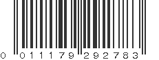 UPC 011179292783