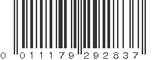 UPC 011179292837