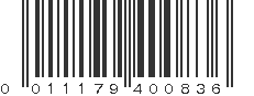 UPC 011179400836