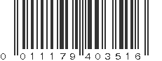 UPC 011179403516