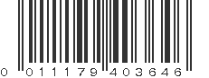 UPC 011179403646