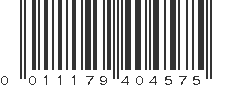 UPC 011179404575