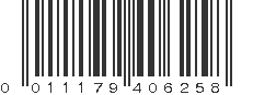 UPC 011179406258