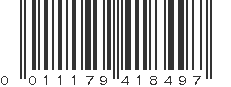 UPC 011179418497