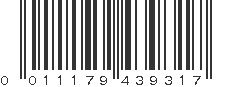 UPC 011179439317