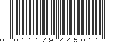 UPC 011179445011