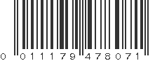 UPC 011179478071