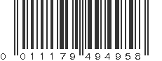 UPC 011179494958