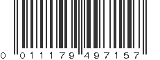 UPC 011179497157