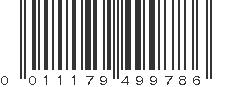 UPC 011179499786